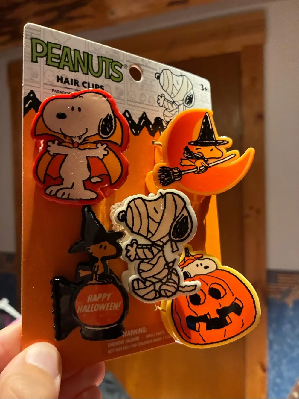 NWT Peanuts Halloween and the Great Pumpkin Collection of Hair Clips